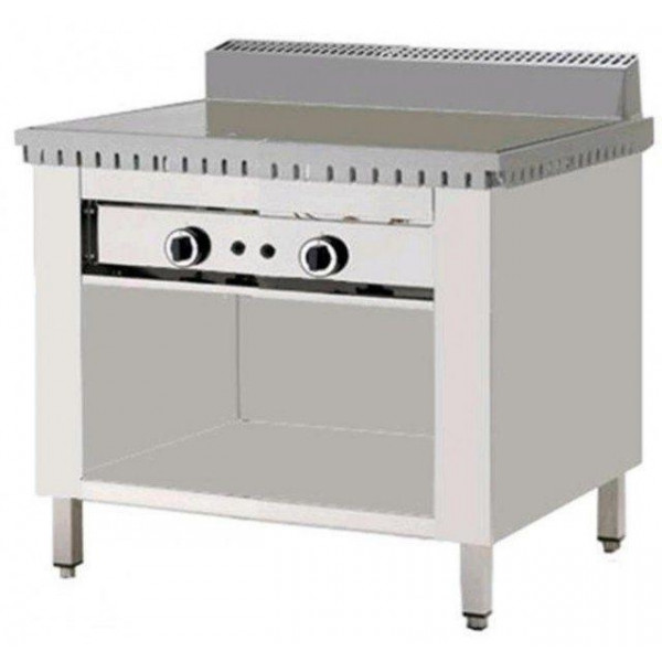 Cuocipiada a gas PL Modello CP6 Su vano a giorno Piana in acciaio inox su vano inox a giorno Capacità 6 piadine