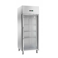 Armadio Frigo Refrigerato tropicalizzato Modello AK654TNG porta a vetro temperatura normale acciaio inox