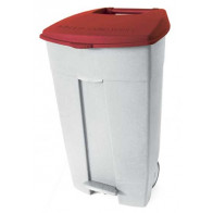 Contenitore mobile a pedale in plastica CONTIPLAST 120L MDL Colore ROSSO Modello 102537