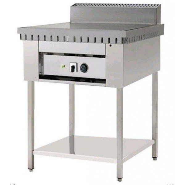 Cuocipiada Elettrico PL Modello CPE4 Su tespolo Piana al Cromo su gambe in acciaio inox Capacità 4 piadine Piana al cromo