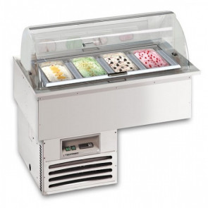 Drop in da Incasso per Gelato Modello GELATISSIMO 4 Capacità 4 Vaschette
