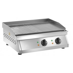 Fry top elettrico da banco Modello FT2R Piano di cottura rigato