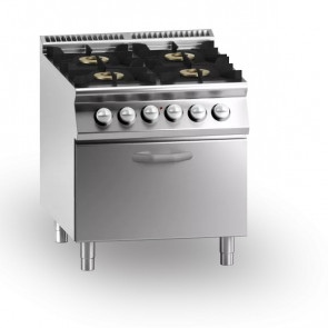Cucina a gas MDLR 4 fuochi Forno a gas Modello CL7080CFGB