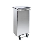Contenitore mobile a pedale con tubolari in inox - Pattumiera MDL acciaio brillante CONTINOX Modello 790664