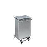 Contenitore mobile a pedale con tubolari in inox - Pattumiera MDL acciaio brillante CONTINOXBT 790670