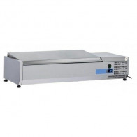 Vetrina refrigerata porta bacinelle Modello VRX12/38SS - 3 x GN1/3 + 1 GN 1/2 in acciaio INOX