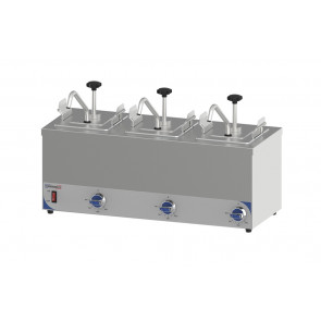 Dosatore per salse riscaldato triplo CLN Modello CPSC3