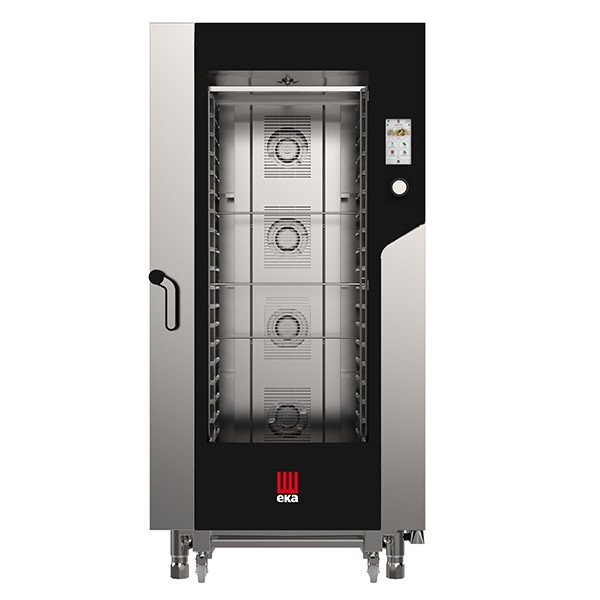 Forno elettrico a convezione combinato con comandi TOUCH CONTROL Modello MKF2011TS Vapore diretto Capacità n.20 teglie/griglie GN 1/1 Potenza Kw 31