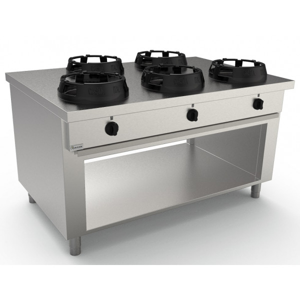 Cucina wok CI N.5 fuochi Potenza bruciatori a scelta Modello RisCu069