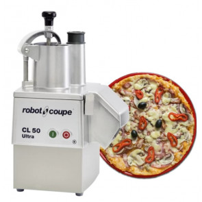 Tagliaverdure da banco in acciaio inox per pizzeria Modello CL50ULTRA PIZZA Potenza 550 W