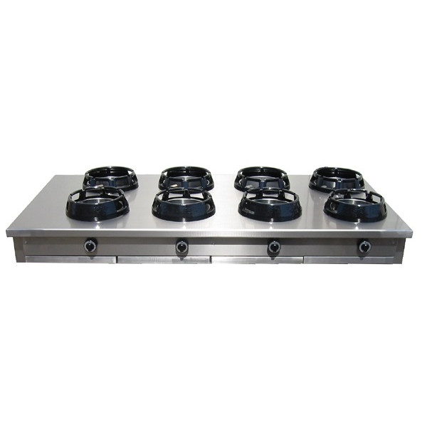 Cucina wok CI N.8 fuochi Potenza bruciatori a scelta Modello RisCu078