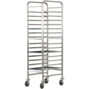 CARRELLO PORTATEGLIE PER PIZZERIA E PASTICCERIA RINFORZATO Modello CA1492R Portata n. 14 teglie cm 60x40