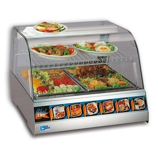 Espositore Da Banco caldo Modello CHEF 2 DRY predisposto per bacinelle GN1/1, GN1/2, GN 1/3e GN 2/3