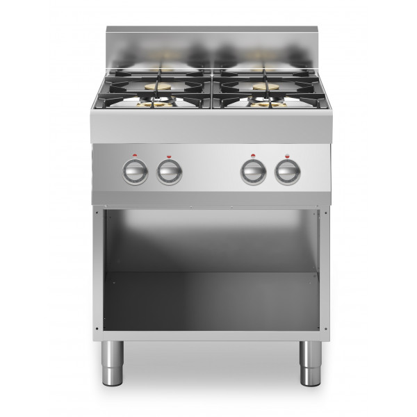 Cucina a gas 4 fuochi MDLR Armadio aperto Modello F7070PCGBA