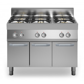 Cucina a gas 6 fuochi MDLR Armadio con porte Modello F70110PCGBP