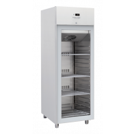 Armadio Frigo Refrigerato con porta a vetro e corpo acciaio inox Modello QRG6