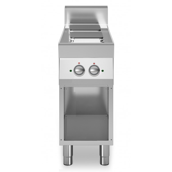 Cucina elettrica 2 piastre quadre MDLR Armadio aperto Modello F7040PCEQA