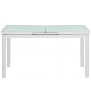 Tavolo da interno TESR Struttura in alluminio verniciato, piano allungabile in vetro temperato antigraffio Modello 1807-SD80