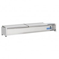Vetrina refrigerata porta bacinelle Modello VRX20/33SS in acciaio INOX Compatibile con vaschette 10 x GN 1/4(non incluse)