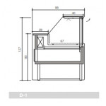 Banco alimentare refrigerato ideale per salumi formaggi e gastronomia Zoin Modello Mesetas MT200PSSG Vetro retto apribile verso l'alto Refrigerazione statica con Cella di riserva Gruppo incorporato