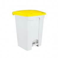 Contenitore mobile a pedale in POLIPROPILENE CONTITOP MOBILE 45 L MDL Colore BIANCO E GIALLO Modello 101456 CONFEZIONE DA 3 PEZZI