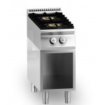 Cucina a gas MDLR 2 fuochi Vano aperto Modello CL7040PCGB