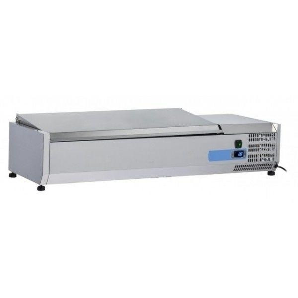 Vetrina refrigerata porta bacinelle Modello VRX12/38SS - 3 x GN1/3 + 1 GN 1/2 in acciaio INOX