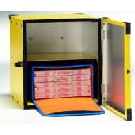 Box pizza non coibentato , ripiano centrale per 2 borse termite Modello BXP33