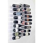 Espositore per bottiglie di vino classiche design a curva doppia Capacità bottiglie 18 Modello Plex DEBBY