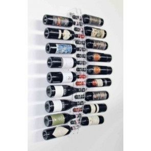 Espositore per bottiglie di vino classiche design a curva doppia Capacità bottiglie 18 Modello Plex DEBBY