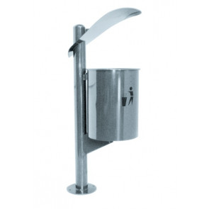 Gettacarte MDL in Acciaio inox brillante con base in ferro per esterno Modello 106061