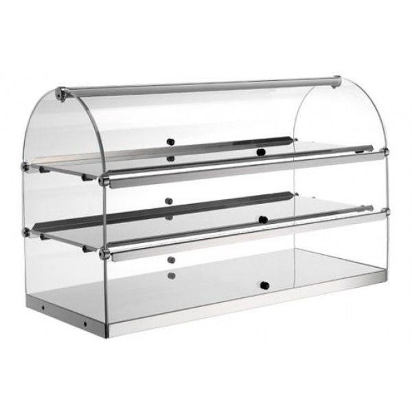 Vetrina espositore da banco neutra 3 piani TP Modello BN83 Fianchi e antine in plexiglass