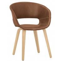Poltroncina da interno TESR Struttura in legno multistrato di faggio, rivestimento in ecopelle. Modello 1587-YG101