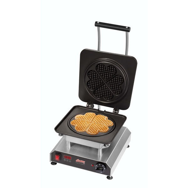Piastra per Waffel con piastra per1 waffel da Ø 195x20 mm divisibile in 4 pezzi Modello THERMOCOOK 1 + W-TC-SUNNY