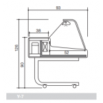 Vetrina Refrigerata statica ideale per l'esposizione di prodotti freschi alimentari Zoin Modello VR RC100PSSGR Vetro curvo Refrigerazione Statica gruppo incorporato
