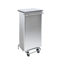 Contenitore mobile a pedale con tubolari in inox - Pattumiera MDL acciaio brillante CONTINOX Modello 790664