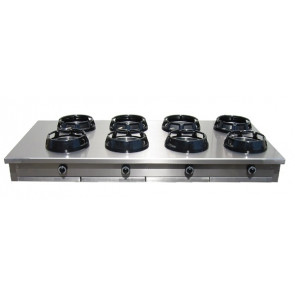 Cucina wok CI N.8 fuochi Potenza bruciatori a scelta Modello RisCu078