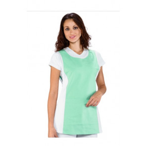 Grembiule papeete da donna 100% Cotone bianco e verde Modello 013049