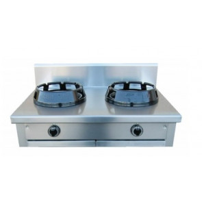 Cucina wok CI N.2 fuochi Potenza bruciatori a scelta Modello RisCu025