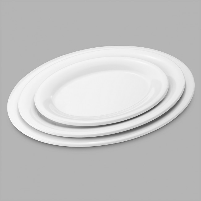 SECO Piatto Rotondo In Melamina 23 Cm - Bianco, Resistente Ai Graffi, Lavabile In Lavastoviglie, Certificato NSF, Ideale Per Esterno E Ristorazione
