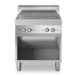 Cucina elettrica ad induzione 4 zone MDLR Armadio aperto Modello F7080INDA