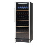 Vetrina Espositiva Vino Refrigerata Verticale Modello WINE 155 Black Potenza 170 W Capacità Bottiglie n° 146 Ø 75 mm