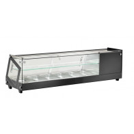 Vetrina refrigerata per esposizione di tapas Modello AK613VTB Capacità 6xGN1/3 h 4,0 cm