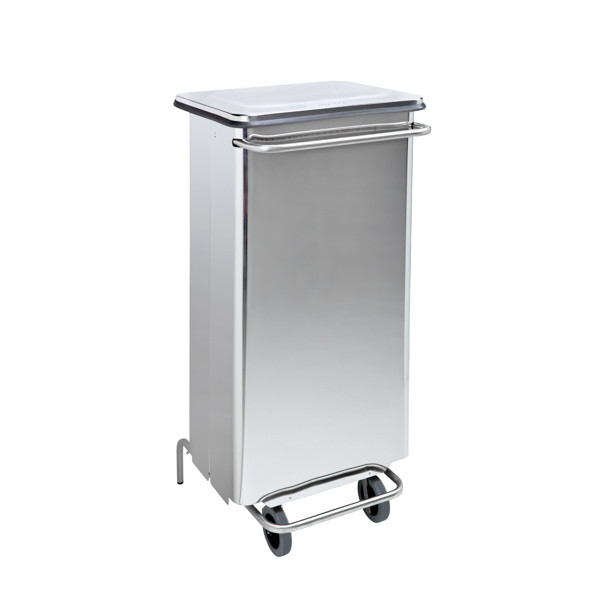 Contenitore mobile a pedale con tubolari in inox - Pattumiera MDL acciaio brillante CONTINOX Modello 790664