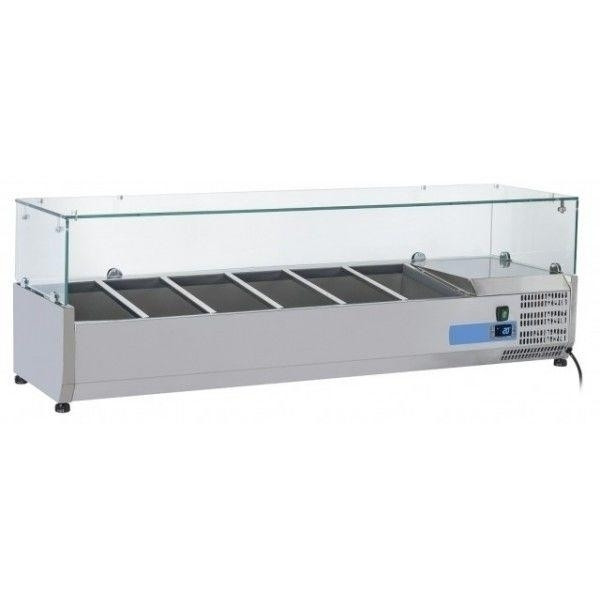 Vetrina refrigerata porta bacinelle Modello VRX14/38 in acciaio INOX Compatibile con vaschette 6 x GN1/3
