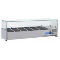 Vetrina refrigerata porta bacinelle Modello VRX14/38 in acciaio INOX Compatibile con vaschette 6 x GN1/3