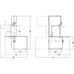 Segaossa Modello SO3100 INOX Lunghezza nastro mm 3100 Motore Hp 2,5 - r.p.m. 700 ø Puleggia mm 400