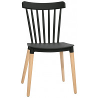 Sedia da interno TESR Gambe in legno Scocca in polipropilene Modello 1322-Z87