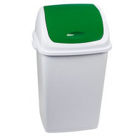 Pattumiera con coperchio basculante verde 50 LT RIF BASIC MDL - Modello 909058