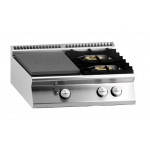 Cucina tuttapiastra + 2 fuochi gas MDLR Modello CL9080TPPCGBT